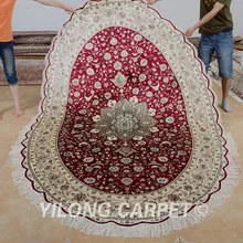 Yilong 6'x9 Овальный Красный ковер ручной работы vantage Овальный турецкий ковры ручной работы(0969