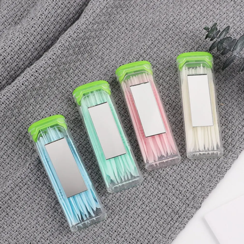 

Toothpicks With Mirrors 30 Sticks Portable Mini Tooth Sticks Oral Cleaning Disposable Creative Travel Toothpicks