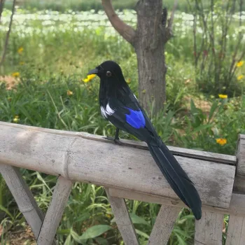 

simulation magpie bird model about 22cm handicraft prop,home garden decoration gift p0855