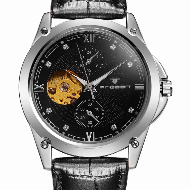 

FNGEEN Mechanical Men Watches Waterproof Genuine Leather Fashion Casual Wristwatch Man Business Sport Clock Classic Automatic