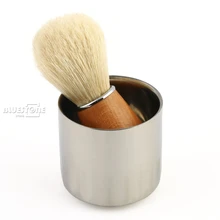 Men100% ручка деревянная щетина волосы помазок для бритья+ двойной Слои Нержавеющая сталь чаша