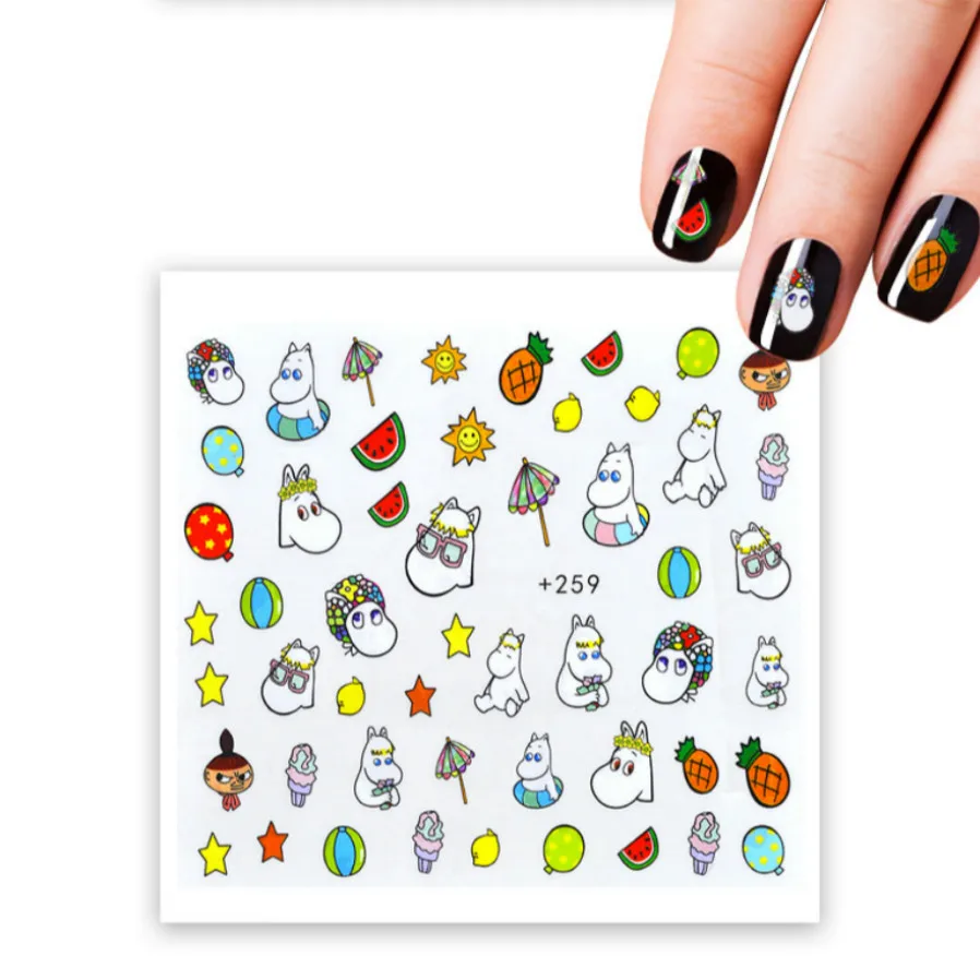 

LOLEDE 1pcs DIY Nail Sticker Butterfly Flower Decal Sliders Nail Art Decoration Tattoo Manicure Wraps Tools Tip Kawaii 0006