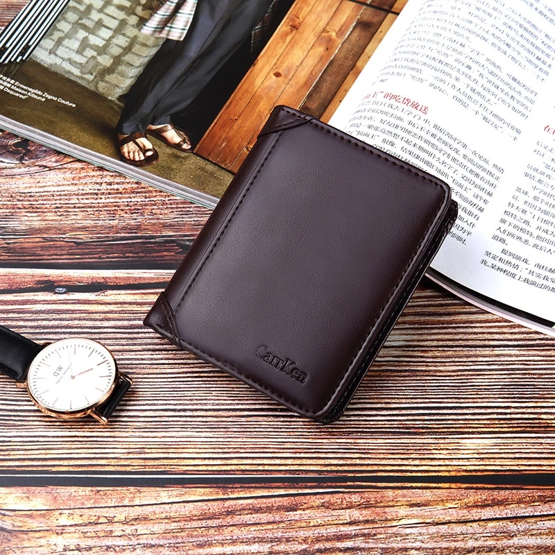

Men's Wallet Europe And United States Retro Short Leather Wallet Multi-Function Foreign Trade Vertical Wallet