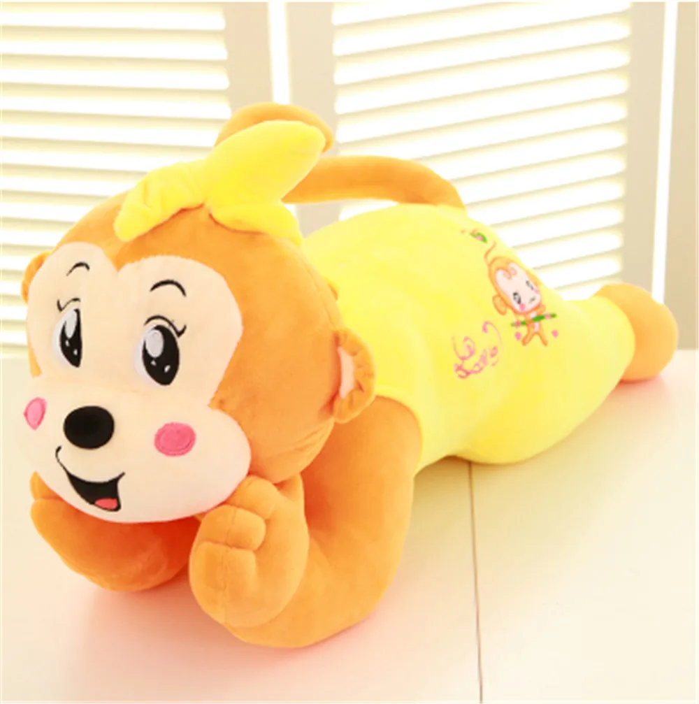 Fancytrader Large Stuffed Plush Lying Cartoon Monkey Toy Soft Anime Monkeying Doll 90cm 35inch 3 Colors Available6