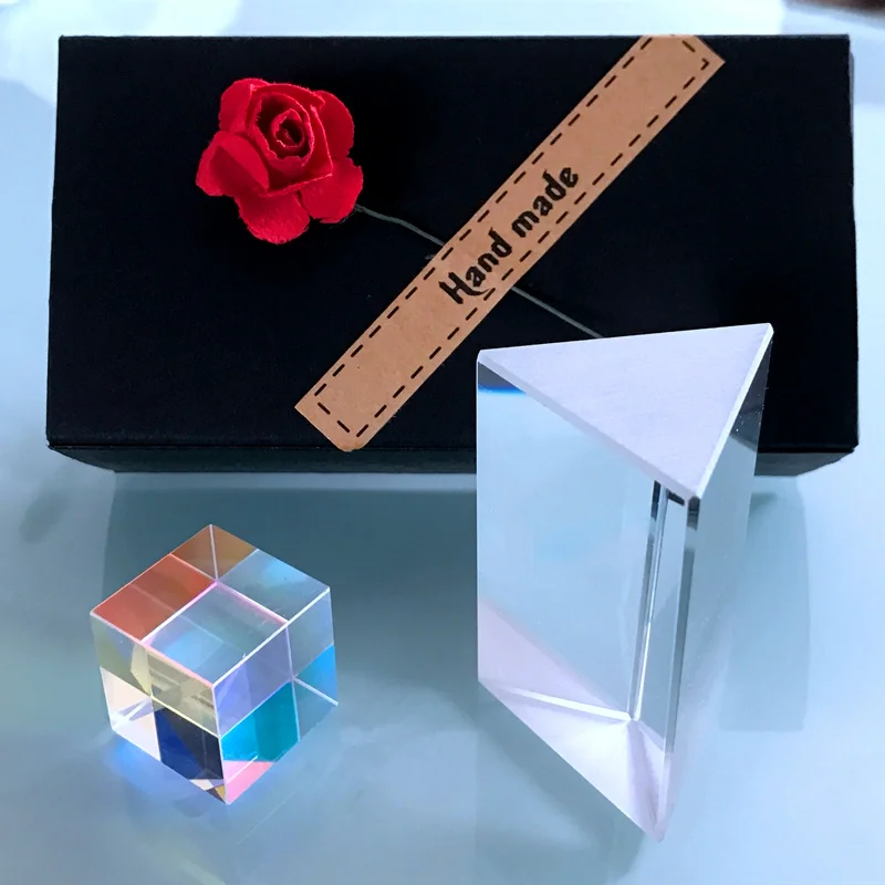 

AIBOULLY SY2 Tri Prism Stereo Prism Square Glass Rainbow Experiment Physical Experiment Optical Glass Rainbow Gift