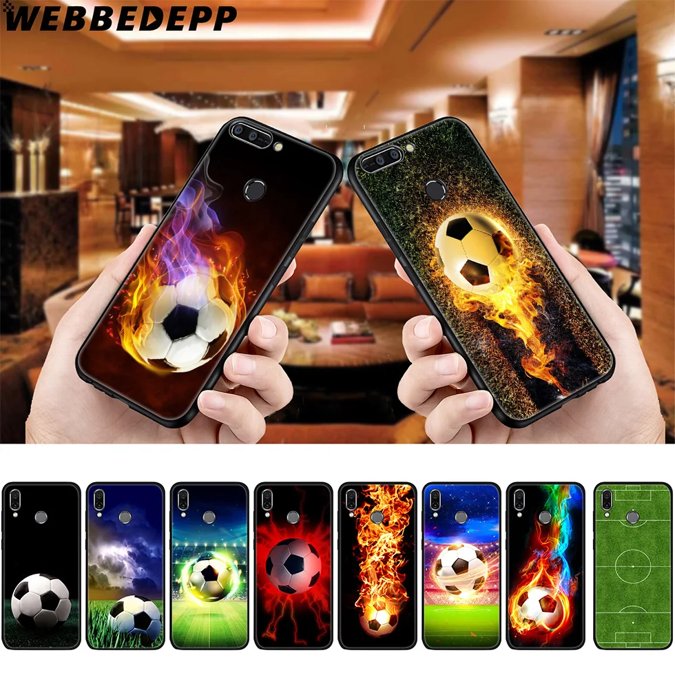 WEBBEDEPP футбольный мяч мягкий чехол для Huawei P8 P9 P10 P20 P30 Lite Pro P Smart Z Plus 2019 Y6 Prime 2018 2017 Mini |