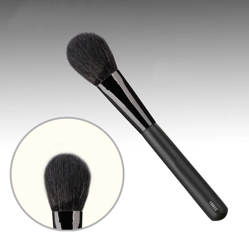 

18B02 Professional Makeup Brush Soft Squirrel Goat Hair Blush Brush Black Handle Make up Brush Cosmetic Tool Blusher Brush