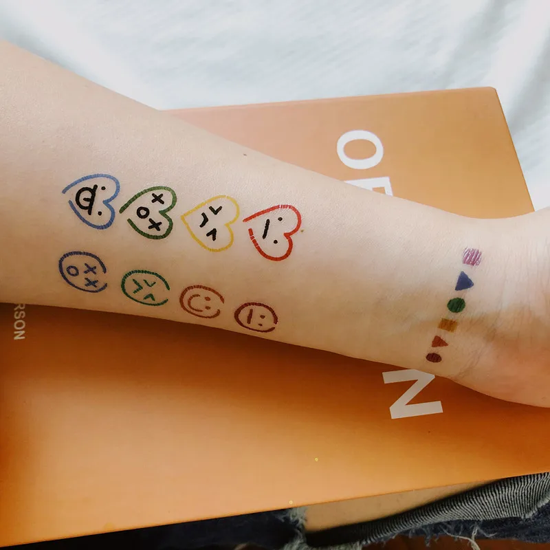 

Ins Hyuna Smiling Face Tattoo Subsidies Love Colour A Wrist Sticker Girl Heart Lovely Defence Splash Arm