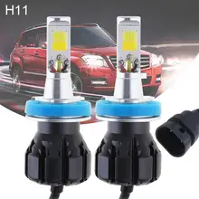 1 пара 12V 2400LM H8 H11 Автомобильные дневные ходовые огни 100 Вт DRL Автомобильная Противо-Туманная светильник фар дальнего света