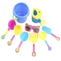 1 комплект клевые солнцезащитные очки пляжные ведерки купальный весло развивающие игрушки, забавные (Размеры: для 3-7 лет)