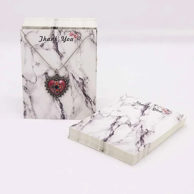 

100pcs New Design Cards Cardboard High-quality Different Type/Size Marbling Style Card Jewelry Display Beauty Fashion Paperboard