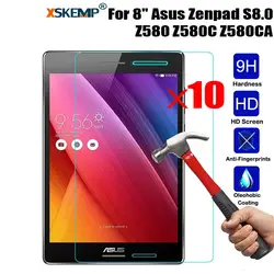 Xskemp 10 шт./лот 9 H Настоящее закаленное Стекло для Asus ZenPad S 8.0 Z580CA z580c Глянцевая Планшеты Экран протектор Защитная плёнки гвардии