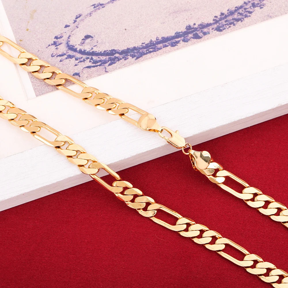 24K Gold Necklace Jewelry Mens Small Medium Big Size