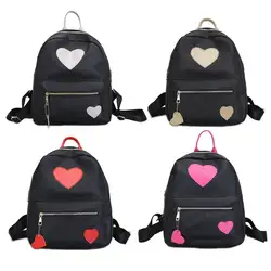 Для женщин обувь для девочек сердце рюкзак дорожная нейлоновая сумка Bookbag повседневное