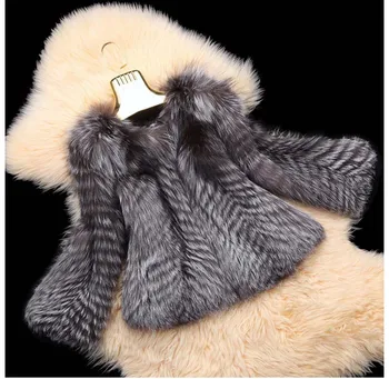 

GTC186 new style women fashion luxury full sleeves O NECK genuine silve fox fur jacket coat real fur overcoat garment outwear