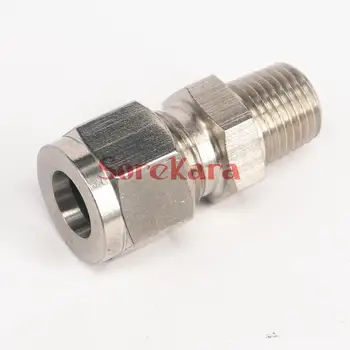 

M14x1.5mm Metric Male Fit 12mm O/D Tube 304 Stainless Steel Pipe Compression Fitting Union Connector