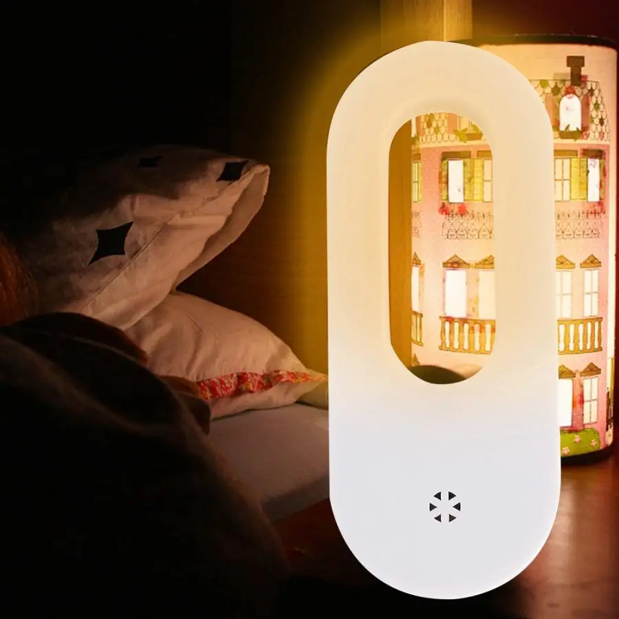 

2Pcs LED Mini Night Light With Automatic Sensor Light Control For Child Kids Bedroom Lamp