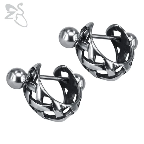 ZS 19 стильные серьги-кольца из нержавеющей стали для мужчин и женщин, маленькие круглые серьги в стиле панк, Винтажные Ювелирные изделия в стиле хип-хоп, аксессуары, подарки - Окраска металла: 19