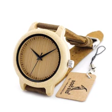 BOBO BIRD A09 Men’s Bamboo Wooden Quartz Unique Wristwatch Lightweight With Japanese Movement In Gift Box
