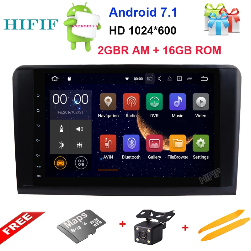 HIFIF 2 Din 9 дюймов Android 7.1.2 автомобиля радио для Mercedes Benz/класс GL ml W164 ML350 ML500 X164 GL320 Canbus WIFI GPS BT Радио