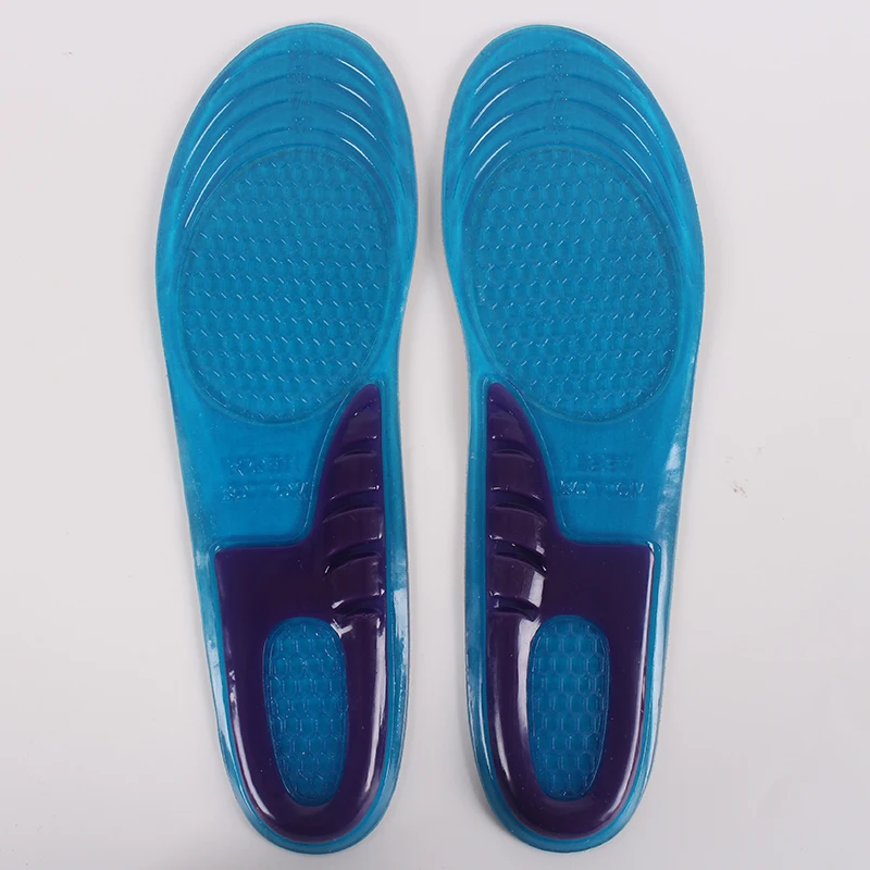 Силиконовые гелевые кроссовки стельки для спорта на открытом воздухе беговые мягкие дышащие обувь с массажным действием колодки стелька для поддержки свода для мужчин и женщин