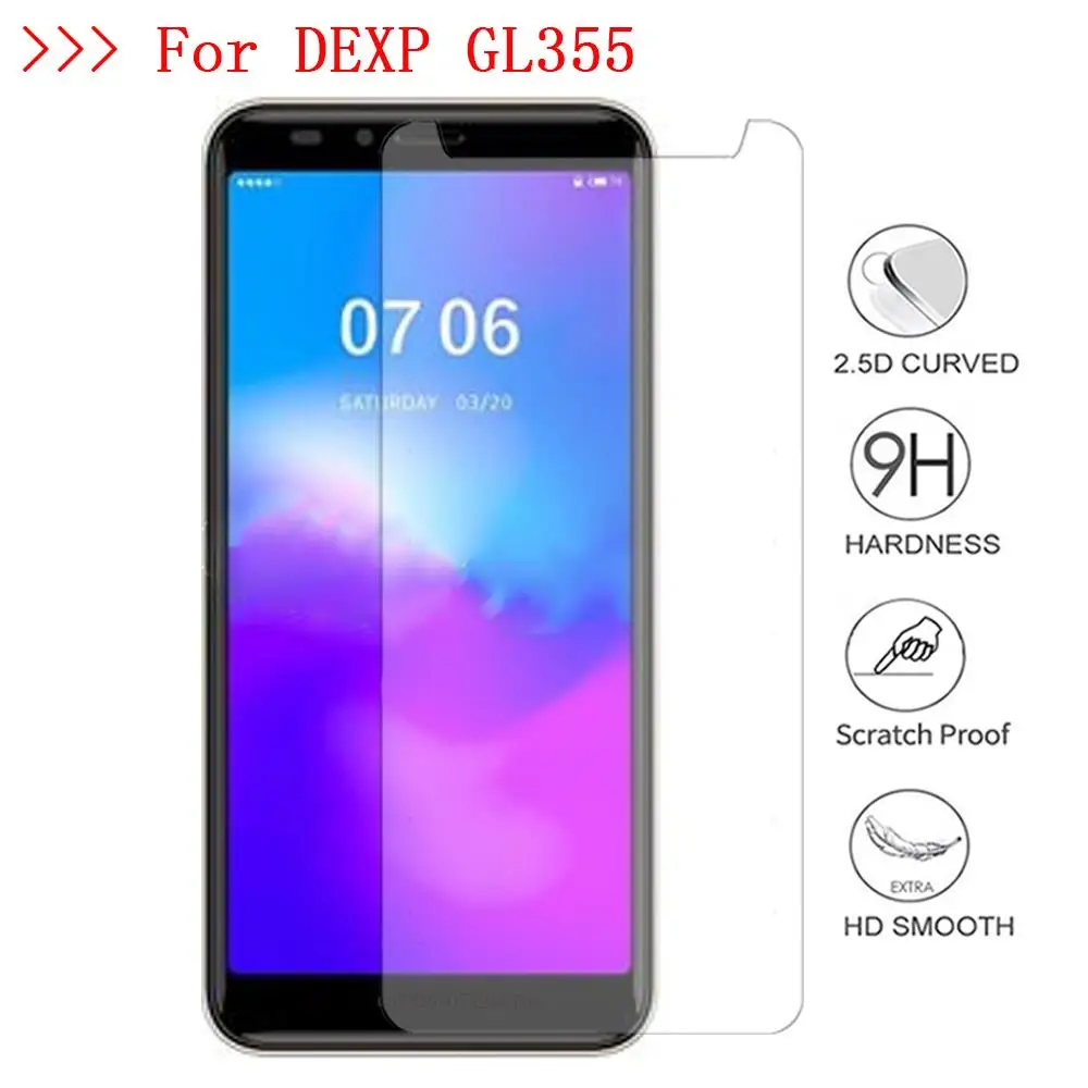 

Tempered Glass For DEXP GL355 Protective Film 9H High Quality Explosion-proof LCD Screen Protector For DEXP GL 355