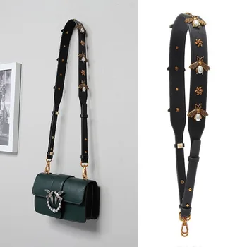 

Bee Belts Wide Handles PU Leather Handles Shoulder Strap Handbag Crossbody Fur Bag Women Straps For Bags Parts Designer Famous