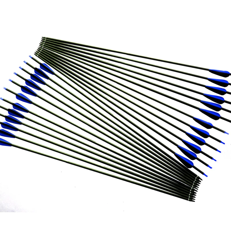 

24Pcs 28"/30"/31" Carbon Arrows 500 Spine Archery Hunter Nocks Fletched Specially for Compound Bow & Recurve bow Hunting