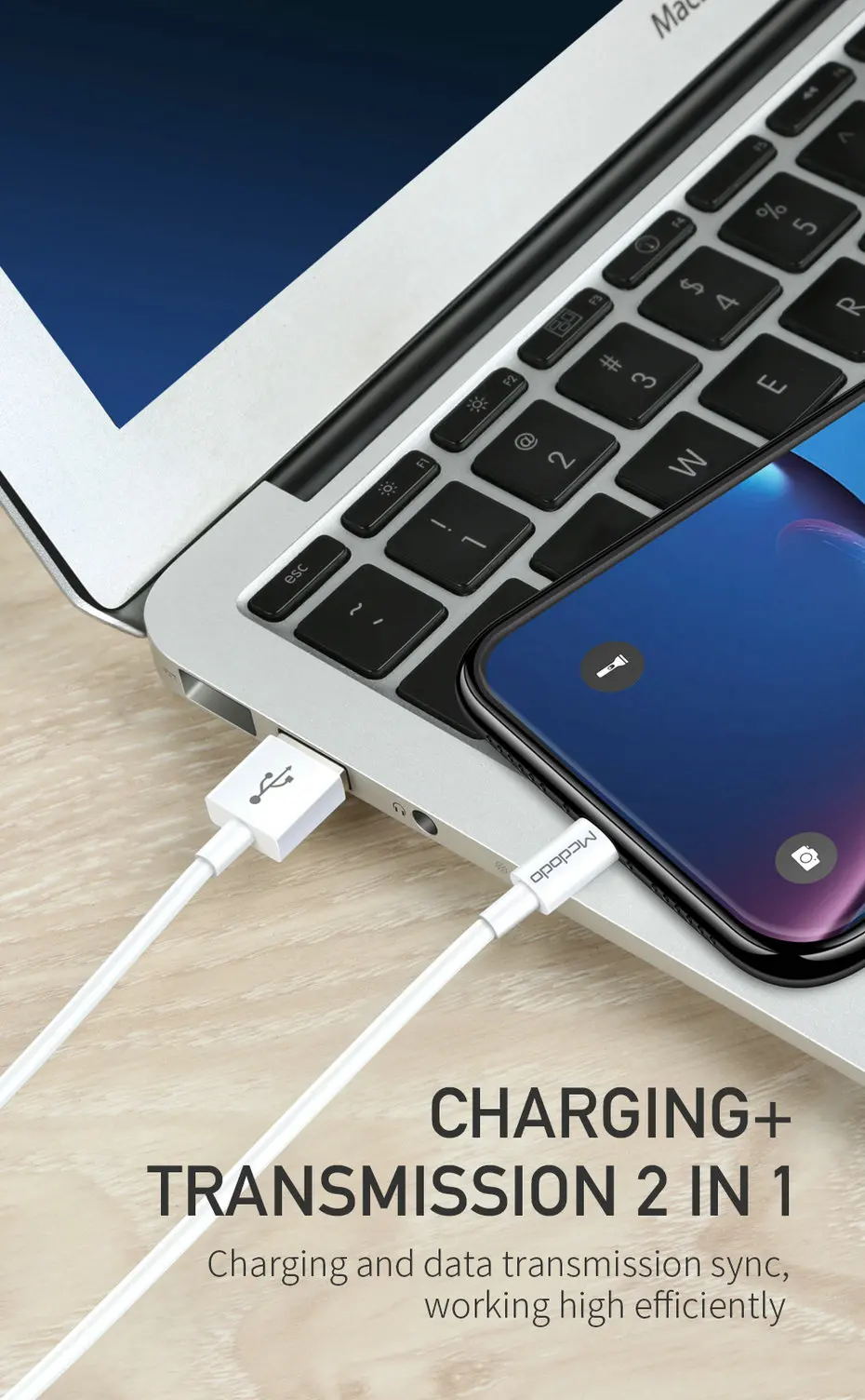 Mcdodo Lightning-USB кабель 2A провод для быстрой зарядки для iPhone Xs Max X XR 8 7 6 Plus 5S SE iPad синхронизация данных USB кабель зарядного устройства