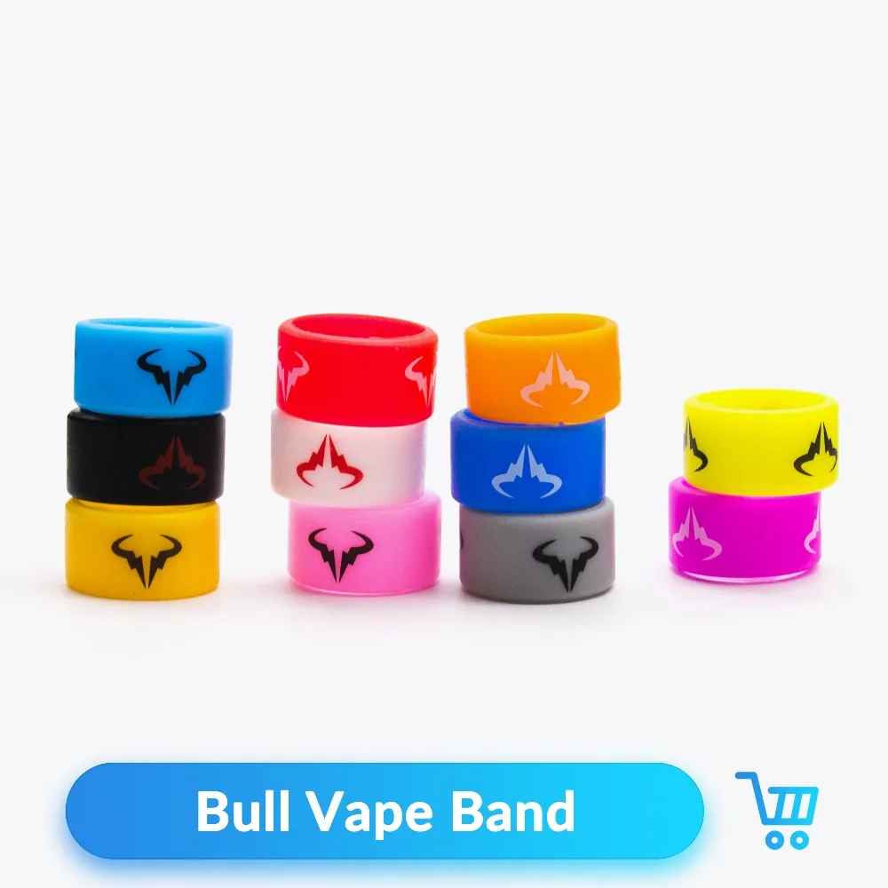 Volcanee 10pcs Bull Vape Band Silicon Rubber Band Vape Ring for