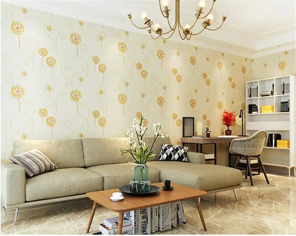 Avoir Images Beibehang Pastorale Mode B Pissenlit Rose Papier Peint Chambre dernière salutations