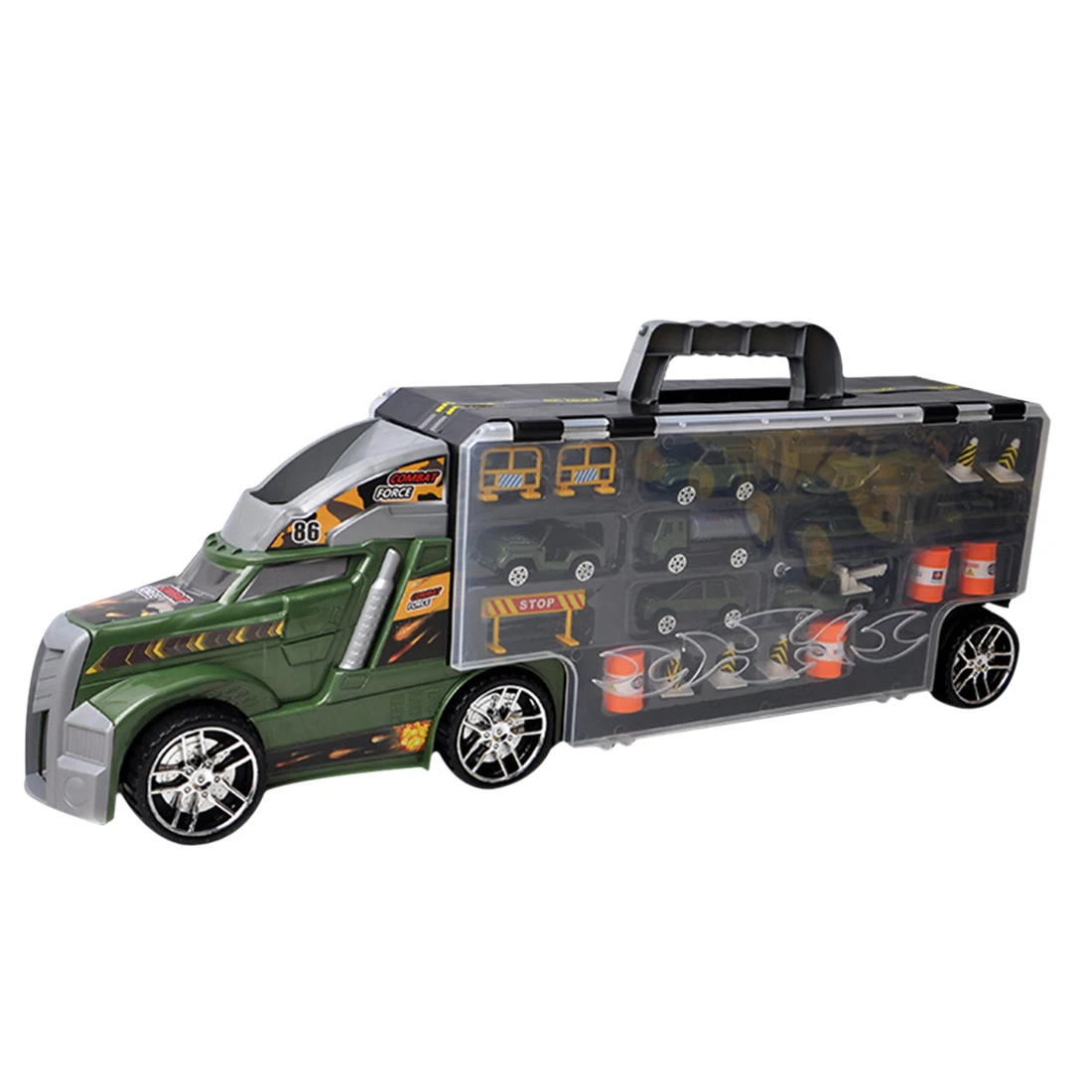 

4Types Portable Container Truck Simulation Car Container Truck with Alloy Small Vehicle Toys Set for Children
