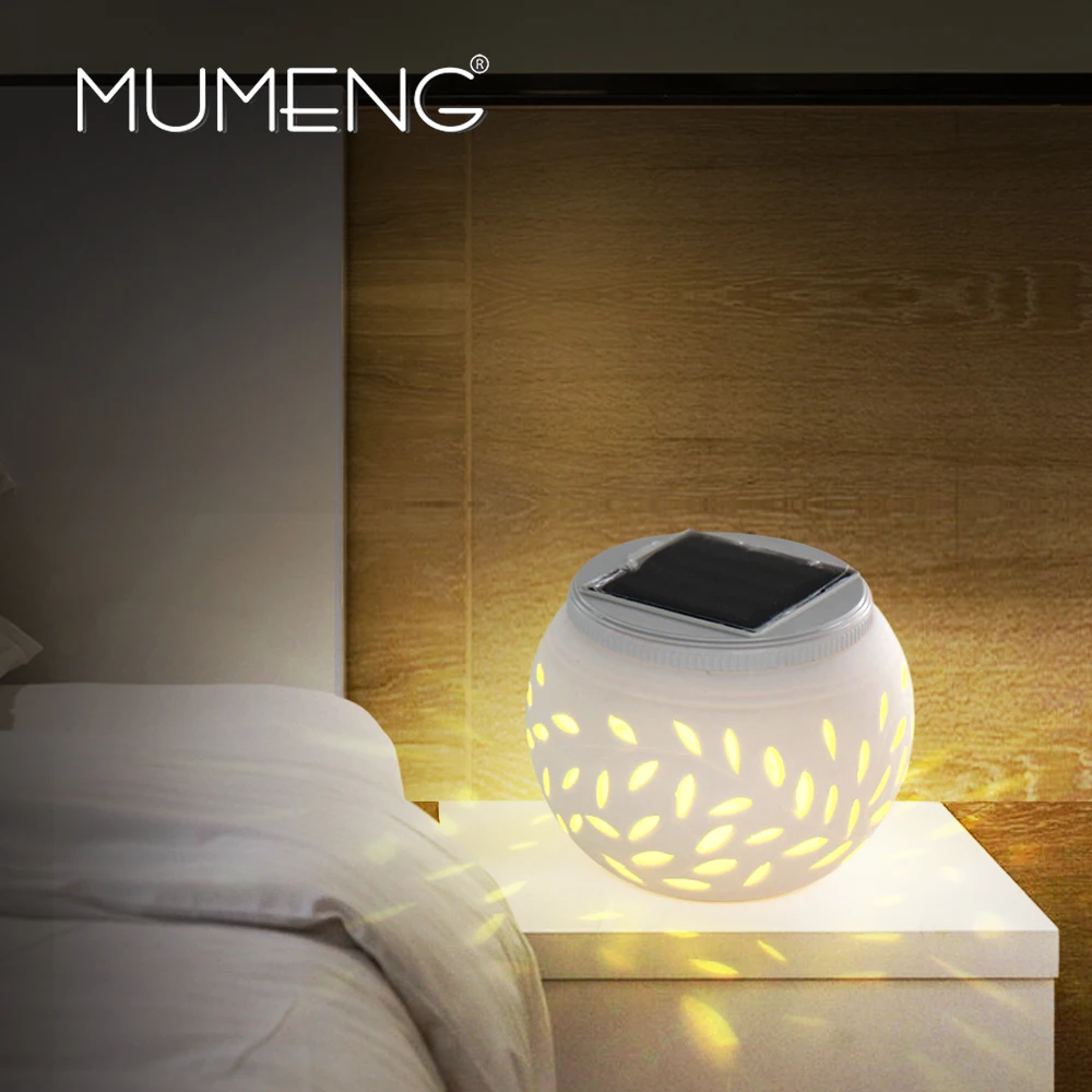 mumeng RGB Night Light Solar Table Lamp 