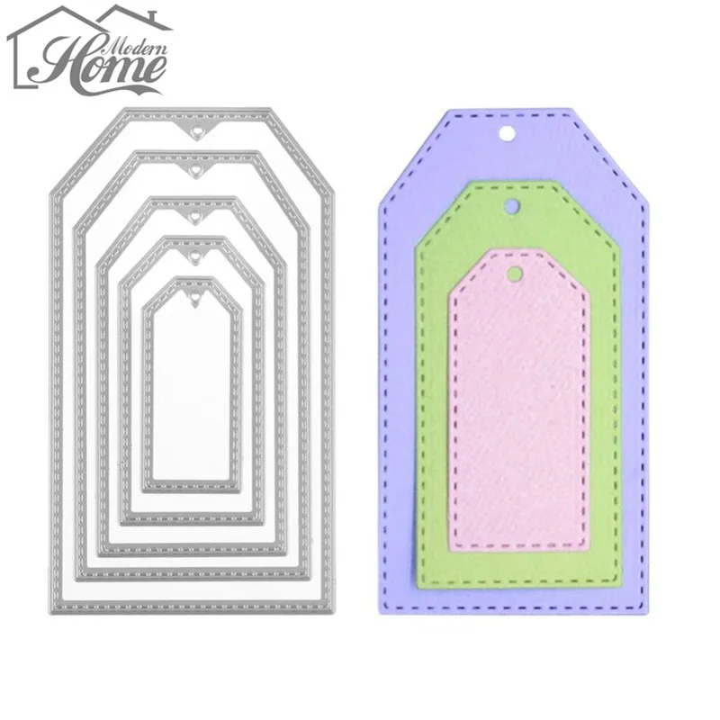 

5pcs Square Frames Metal Cutting Dies Stencils For Decor DIY Scrapbooking Decorative snijmal en Embossing DIY Paper Card Making