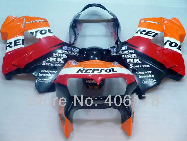 VFR800RR VFR800 98 99 00 01 кузов Bodyfairing для 98-01 VFR800 1998-2001 Repsol мотогонок обтекатель