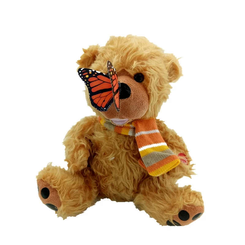 Electronic Interactive Toys Butterfly bear Electric Pets Plush hairy scarf nose butterfly Smart Toy Gifts Furbiness