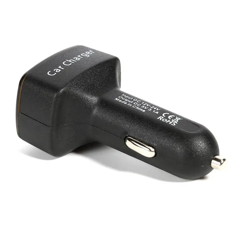 Автомобильное зарядное устройство VODOOL с двумя портами USB светодиодный дисплей
