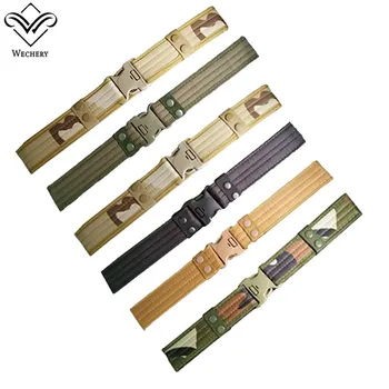 

Wechery Military Equiment Army Belt for Men Camouflage Buckles Strap Slimming Belts Mens Waistband Tactical Wasit Straps