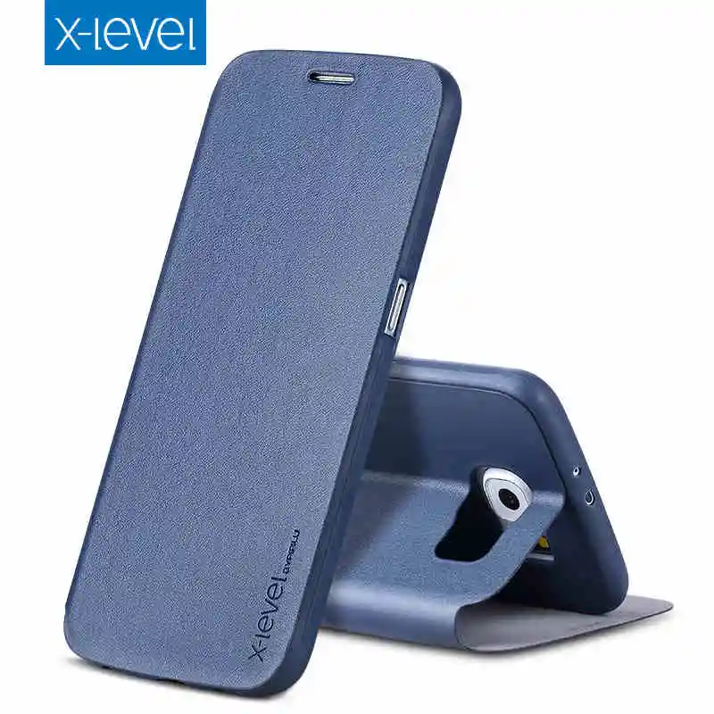 

X-Level Luxury Business PU Leather Case for Samsung Galaxy S6 Flip Cover for Samsung S6 G920A G920F G920FD G920I Stand Case