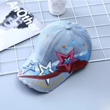 MAERSHEI Новая бейсбольная кепка со звездами граффити бейсболка Bone для мужчин и женщин одежда старый denimKorean летняя модная шапка для взрослых