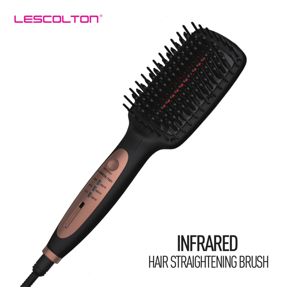 

Lescoloton ionic Infrared Hair Care Iron Recovers The Damaged Hair brush Hair Treatment Styler Cold Iron Straightener comb
