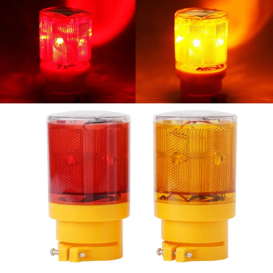 

Red Yellow Solar Warning Light LED Boat Light Navigation Emergency Flash Light Boat Alarm Lamp For Traffic Road Warning