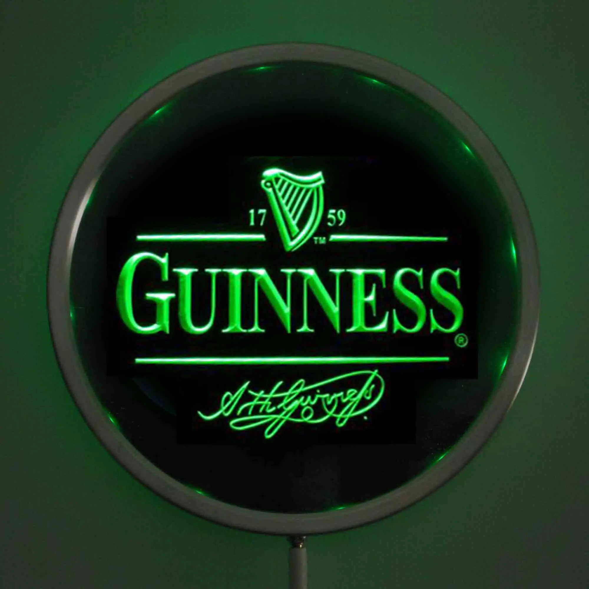 Rs-a0057 Guinness Светодиодный неоновый свет круглые вывески 25 см/10 дюймов-знаки бар с RGB многоцветным дистанционным беспроводным управлением