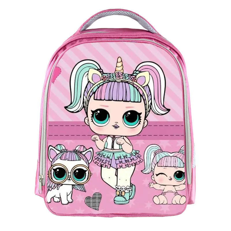 

Kid Backpack LOL School Bag for Kindegarten Girls Cute Small Glam Glitter LOL Pets Unicorn Dolls Schoolbag Book Bags mochila