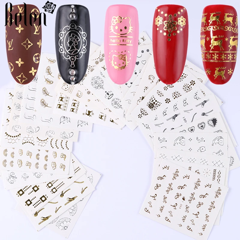 Belen 30 pcs/set Mixed Colorful Nail Sticker Fashion Flower Water Transfer Wraps Tips DIY Decorations Manicure Tool | Красота и