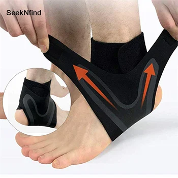 

1PC Compression Ankle Brace Supports Straps Bandage Ankle Protectors Anti Sprain Outdoor Basketball Football Wrap Heel Protector
