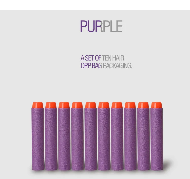 100 pcs Fluorescence Dart Refills Universal Standard Round Head Hollow Foam Bullets for Nerf Toy Gun