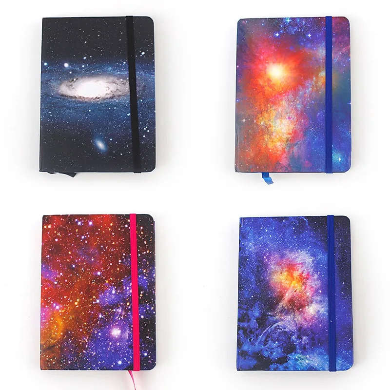 

Hot Sale Starry Sky Picture Science Fiction Cover Series Notebook Creative Handcover Journal Notebook Sketchbook Style Random