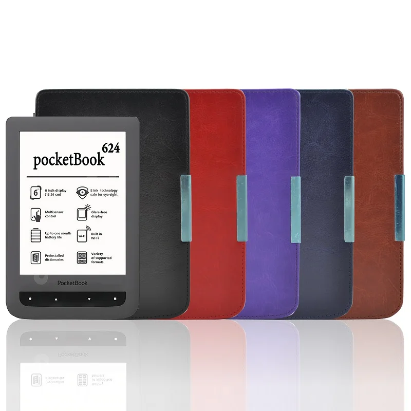 Solque из искусственной кожи книги чехол для Pocketbook 614 Ultra Slim магнит откидная крышка