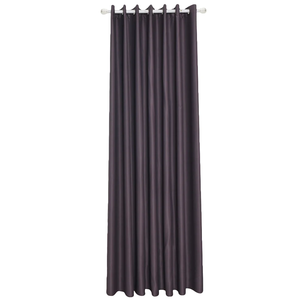 Dark Gray Energy Saving Thermal Insulated Textured Linen Curtains